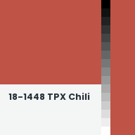 Color chip: 18-1448 TPX Chili