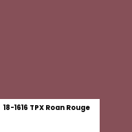 Color chip: 18-1616 TPX Roan Rouge