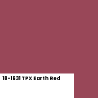 Color chip: 18-1631 TPX Earth Red