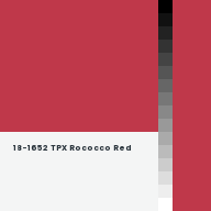 Color chip: 18-1652 TPX Rococco Red