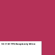 Color chip: 18-1741 TPX Raspberry Wine