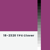 Color chip: 18-2320 TPX Clover