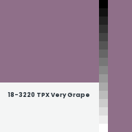 Color chip: 18-3220 TPX Very Grape