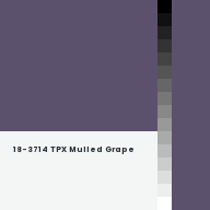 Color chip: 18-3714 TPX Mulled Grape
