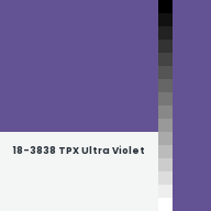 Color chip: 18-3838 TPX Ultra Violet