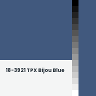 Color chip: 18-3921 TPX Bijou Blue