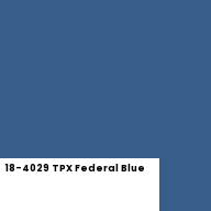 Color chip: 18-4029 TPX Federal Blue