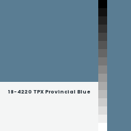 Color chip: 18-4220 TPX Provincial Blue