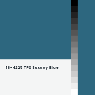 Color chip: 18-4225 TPX Saxony Blue