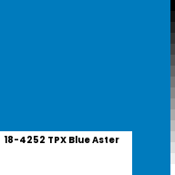 Color chip: 18-4252 TPX Blue Aster