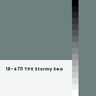Color chip: 18-4711 TPX Stormy Sea