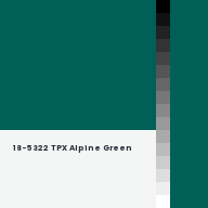Color chip: 18-5322 TPX Alpine Green