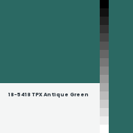 Color chip: 18-5418 TPX Antique Green