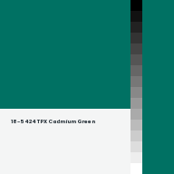 Color chip: 18-5424 TPX Cadmium Green