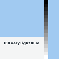 Color chip: 180 Very Light Blue