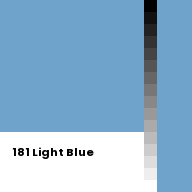 Color chip: 181 Light Blue