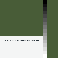 Color chip: 19-0230 TPX Garden Green