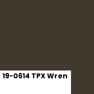 Color chip: 19-0614 TPX Wren