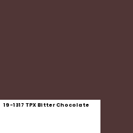 Color chip: 19-1317 TPX Bitter Chocolate
