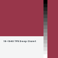 Color chip: 19-1840 TPX Deep Claret