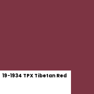 Color chip: 19-1934 TPX Tibetan Red