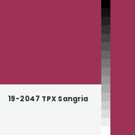 Color chip: 19-2047 TPX Sangria