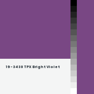 Color chip: 19-3438 TPX Bright Violet