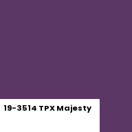 Color chip: 19-3514 TPX Majesty