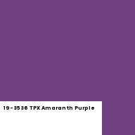 Color chip: 19-3536 TPX Amaranth Purple