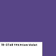 Color chip: 19-3748 TPX Prism Violet