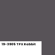 Color chip: 19-3905 TPX Rabbit