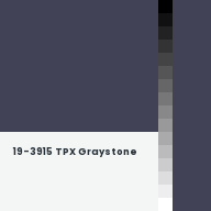Color chip: 19-3915 TPX Graystone