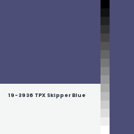 Color chip: 19-3936 TPX Skipper Blue