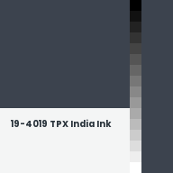 Color chip: 19-4019 TPX India Ink