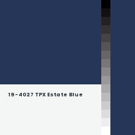Color chip: 19-4027 TPX Estate Blue