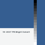Color chip: 19-4037 TPX Bright Cobalt