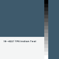 Color chip: 19-4227 TPX Indian Teal