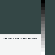 Color chip: 19-4906 TPX Green Gables