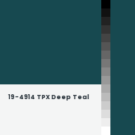 Color chip: 19-4914 TPX Deep Teal