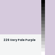 Color chip: 226 Very Pale Purple
