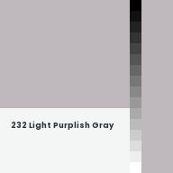 Color chip: 232 Light Purplish Gray