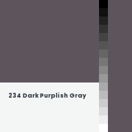 Color chip: 234 Dark Purplish Gray