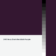 Color chip: 243 Very Dark Reddish Purple