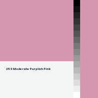 Color chip: 250 Moderate Purplish Pink