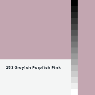Color chip: 253 Grayish Purplish Pink