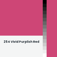 Color chip: 254 Vivid Purplish Red
