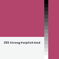 Color chip: 255 Strong Purplish Red