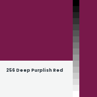 Color chip: 256 Deep Purplish Red