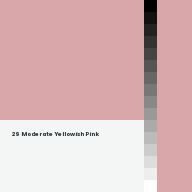 Color chip: 29 Moderate Yellowish Pink