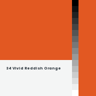 Color chip: 34 Vivid Reddish Orange